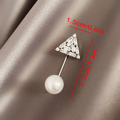 Faux Pearl Scarf Pin Delicate Shawl Brooch Cardigan Buckle