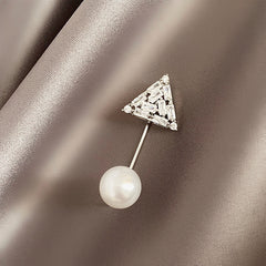 Faux Pearl Scarf Pin Delicate Shawl Brooch Cardigan Buckle