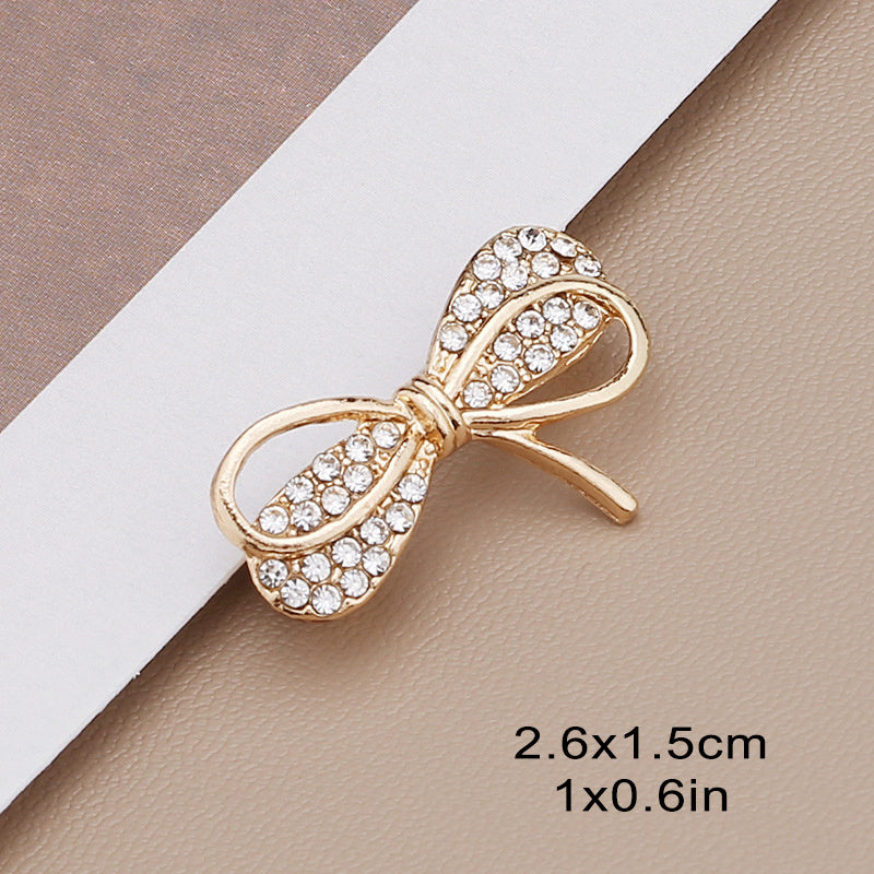 Metal Flower Collar Pin Rhinestone Scarf Clip Sunflower