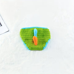 2pcs Baby Cartoon Dino Cap & Shorts Set for Photography Props