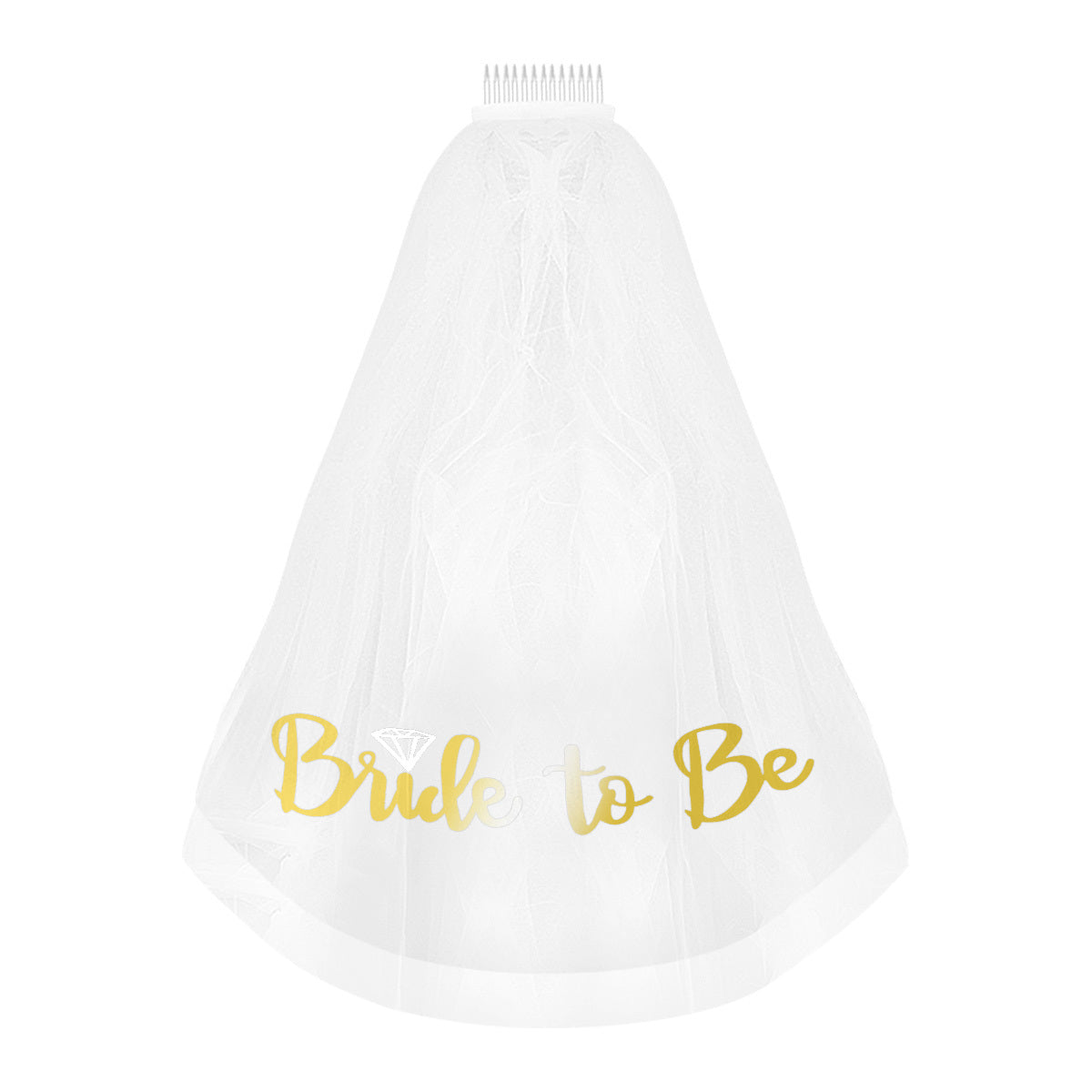 Bride To Be Veil Wedding Bridal Hair Accessories Veil With Comb Long Mesh Veil