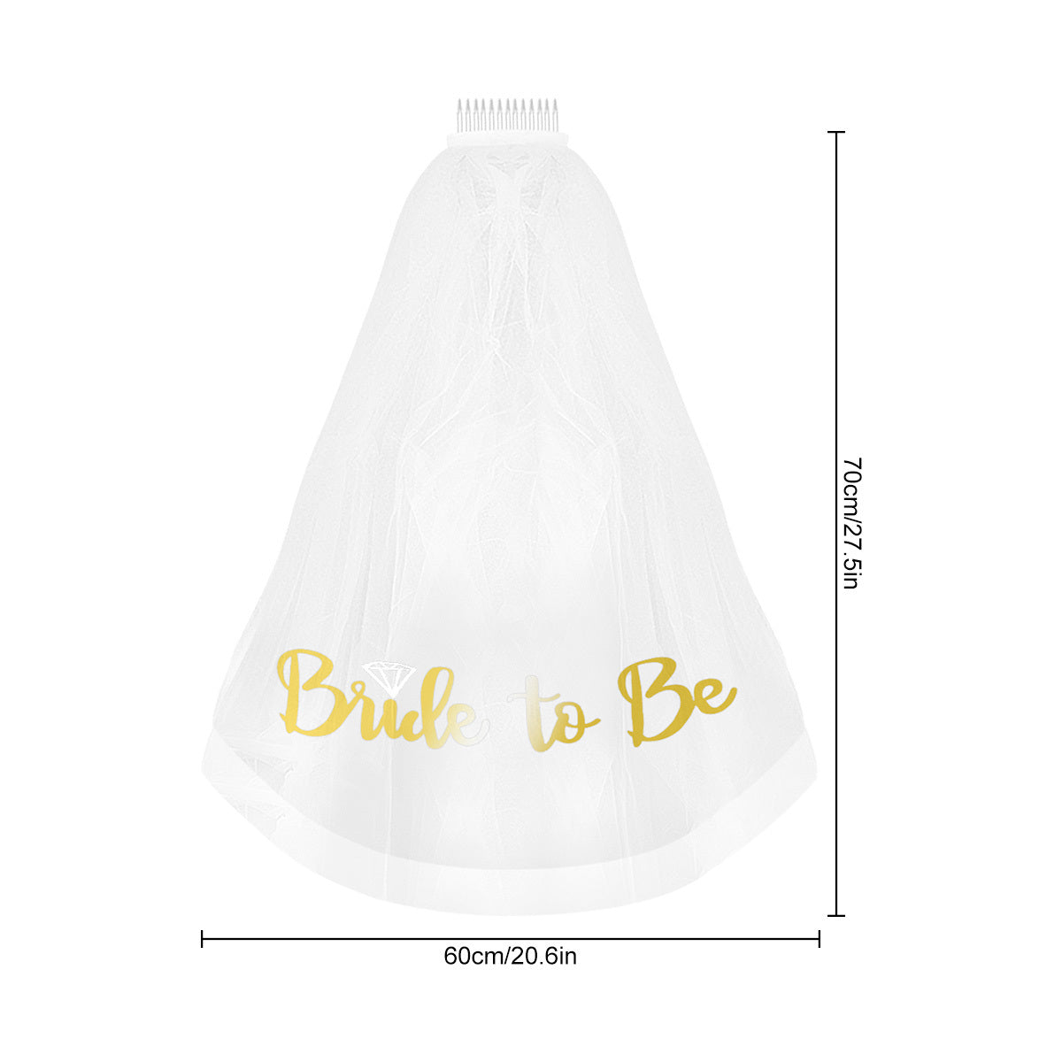 Bride To Be Veil Wedding Bridal Hair Accessories Veil With Comb Long Mesh Veil