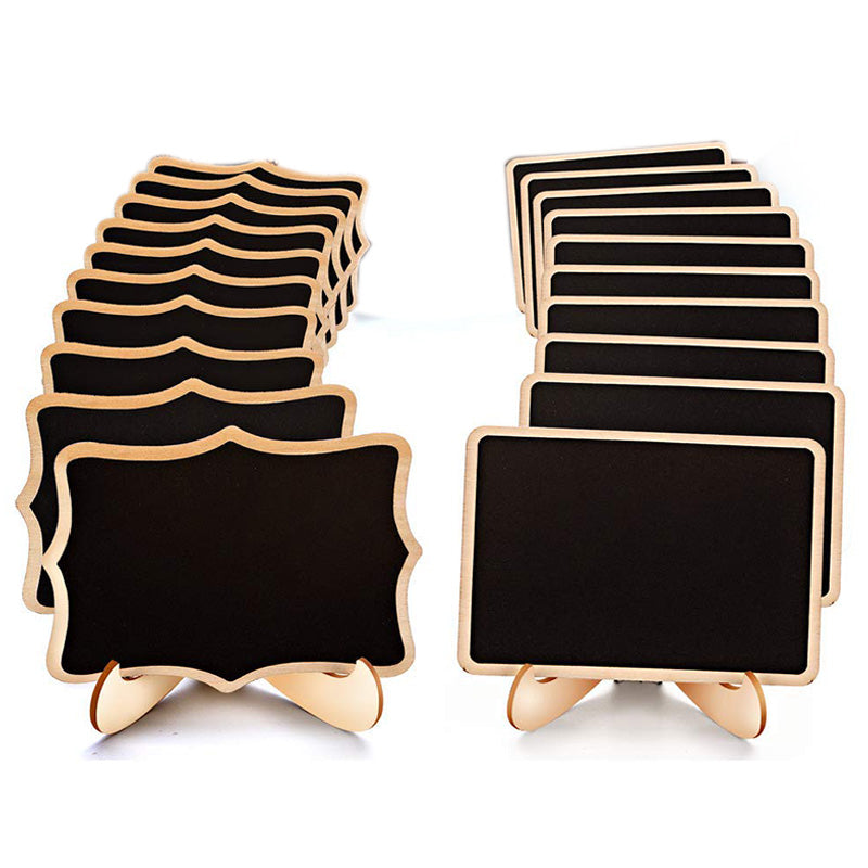 22pcs Mini Chalkboard Signs for Events Wooden Blackboard Table