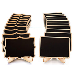 22pcs Mini Chalkboard Signs for Events Wooden Blackboard Table
