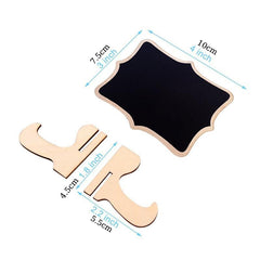 22pcs Mini Chalkboard Signs for Events Wooden Blackboard Table