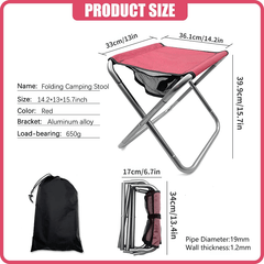 Portable Camping Stool with Carry Bag for Outdoor Activities