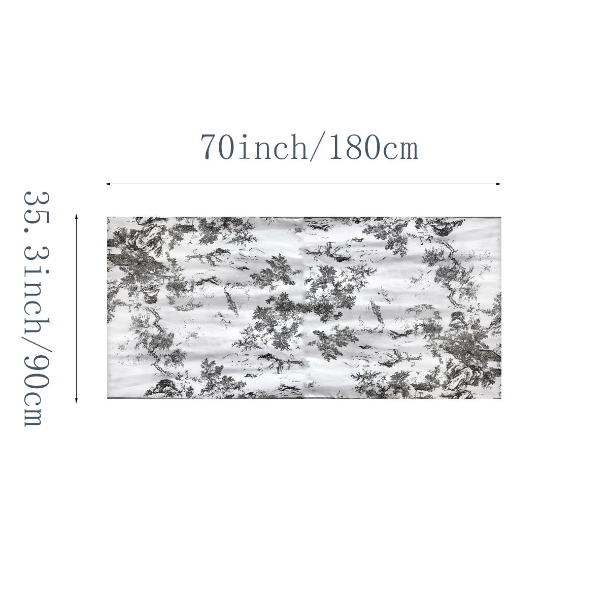 Flower Print Vintage Long Scarf Silk Shawl Satin Head Wraps