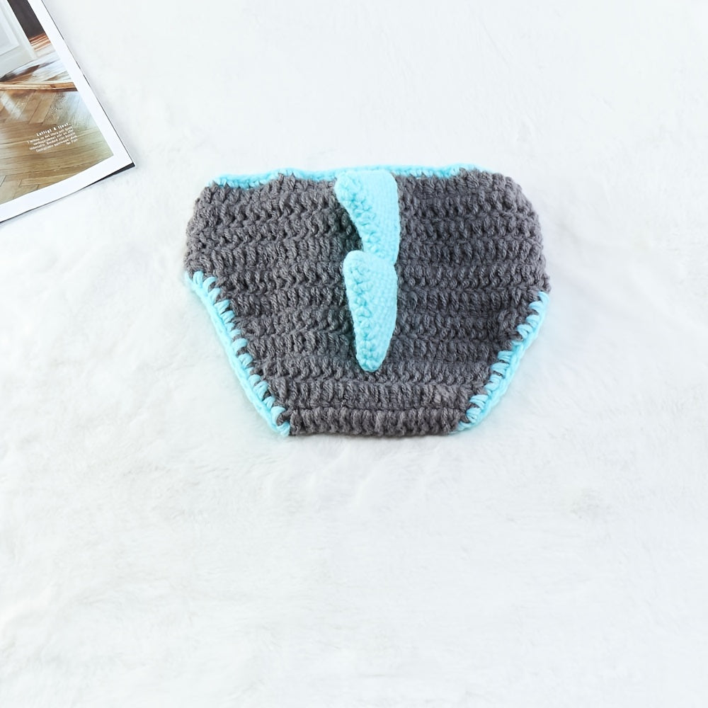 Infant Dinosaur Knit Hat & Shorts Set - Baby Photo Props