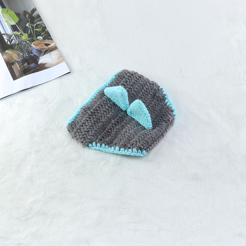 Infant Dinosaur Knit Hat & Shorts Set - Baby Photo Props