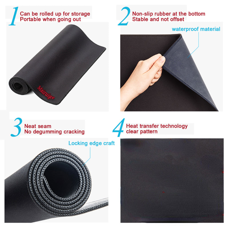 Colorful Art Texture Mouse Pad Non Slip Rubber Base