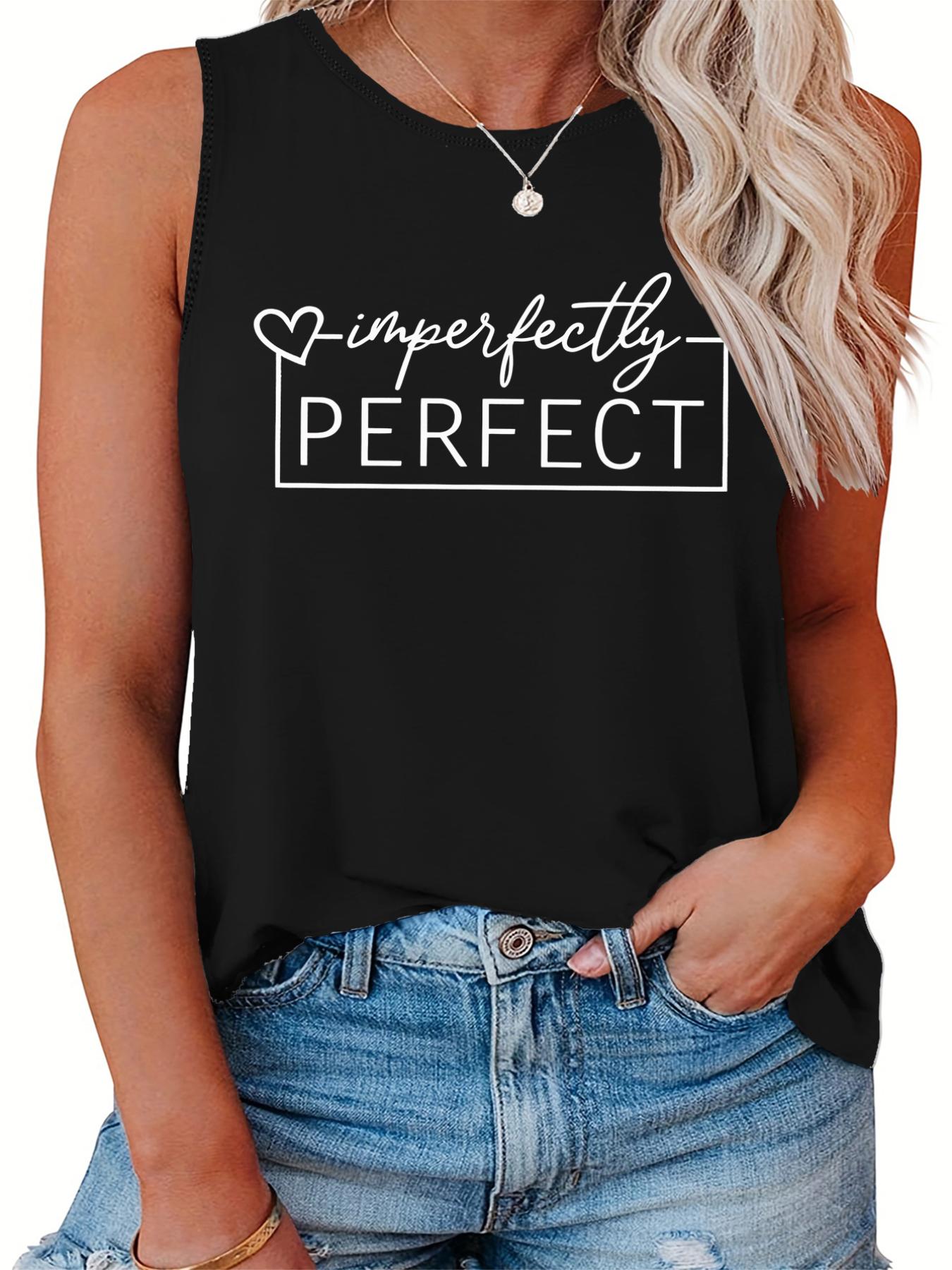 Women's Heart & Letter Print Tank Top