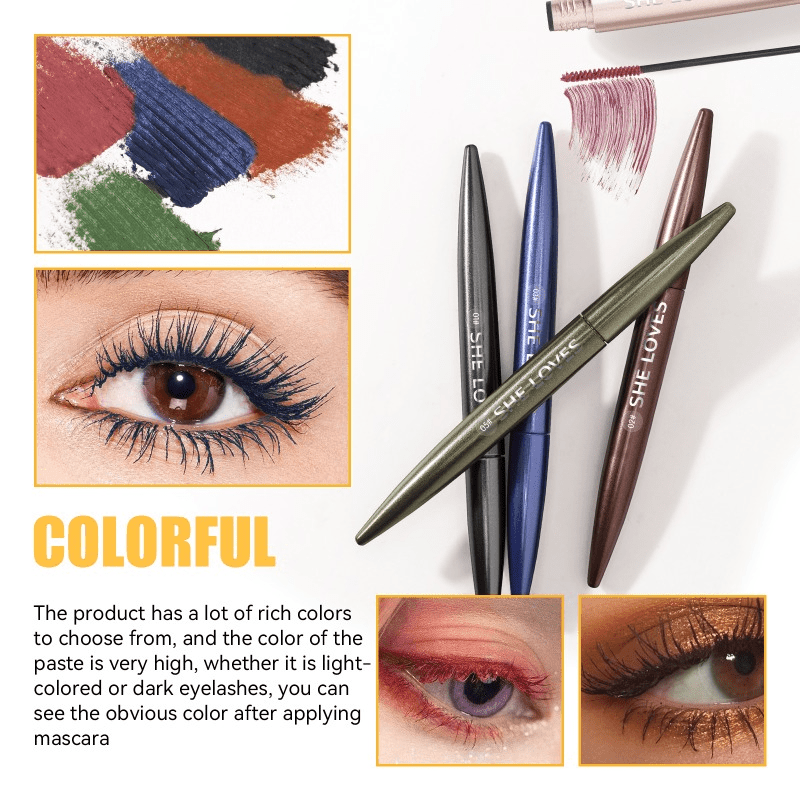 Waterproof Fast Drying Lower Eyelashes Mascara 5 Colors