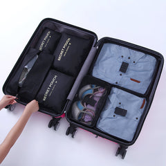 7-Pc Travel Luggage Bag Set Dustproof Organizers for Clothes