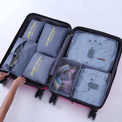 7-Pc Travel Luggage Bag Set Dustproof Organizers for Clothes