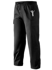 Cargo Pants Men Flap Pockets Drawstring Work Trousers