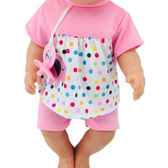 Flower Elephant Outfits for 18 Inch & 15 Inch Baby Dolls - Accessories Included