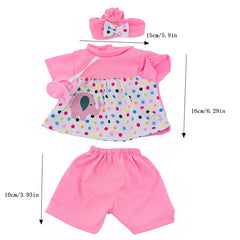 Flower Elephant Outfits for 18 Inch & 15 Inch Baby Dolls - Accessories Included