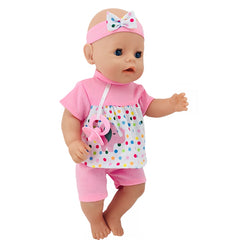 Flower Elephant Outfits for 18 Inch & 15 Inch Baby Dolls - Accessories Included