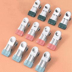 5pcs Flat Clip Windproof Drying Clip Metal Iron Clip Traceless Drying Clothes