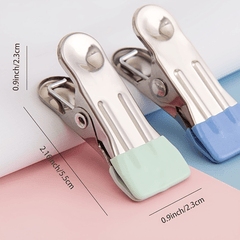 5pcs Flat Clip Windproof Drying Clip Metal Iron Clip Traceless Drying Clothes