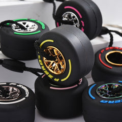 Rubber Tire Keychain Car Accessories Decoration Key Ring Bag Pendant