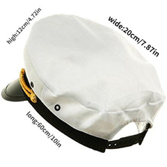 Adjustable Captain's Yacht Sailors Hat Navy Costume Accessory Cosplay