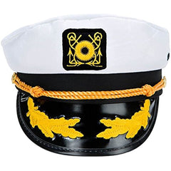 Adjustable Captain's Yacht Sailors Hat Navy Costume Accessory Cosplay