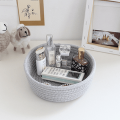 Nordic Style Rope Storage Baskets Woven Desktop Organizer Box