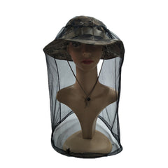 Mesh Fishing Hat Mosquito Head Net Hat Bucket Hat Outdoor Sun Hat