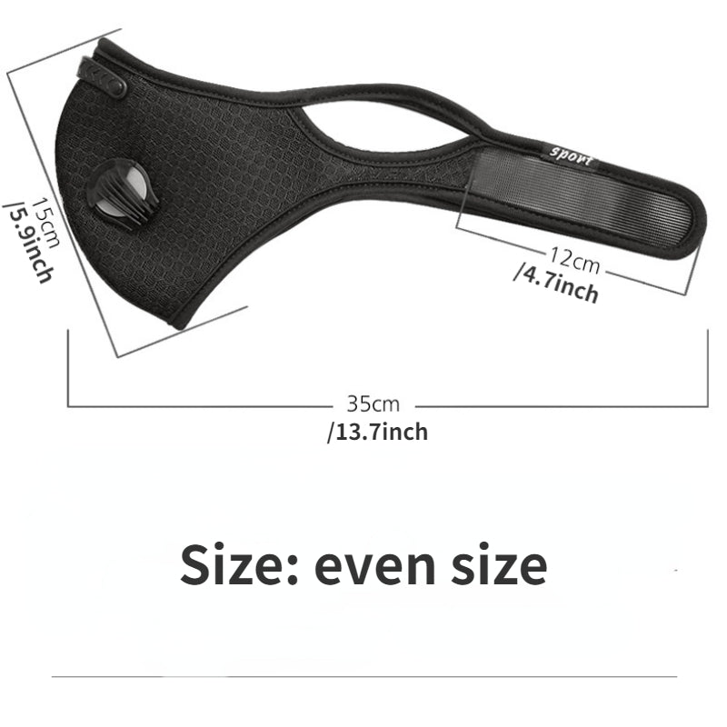 Reusable Outdoor Motorcycle Mask with Air Valves and Filter Chips