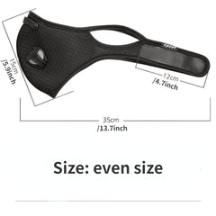 Reusable Outdoor Motorcycle Mask with Air Valves and Filter Chips