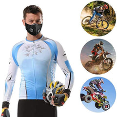 Reusable Outdoor Motorcycle Mask with Air Valves and Filter Chips