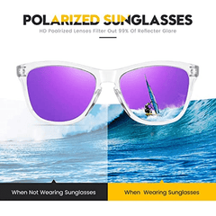 Polarized Retro Mirror Lens Sunglasses UV400 Protection