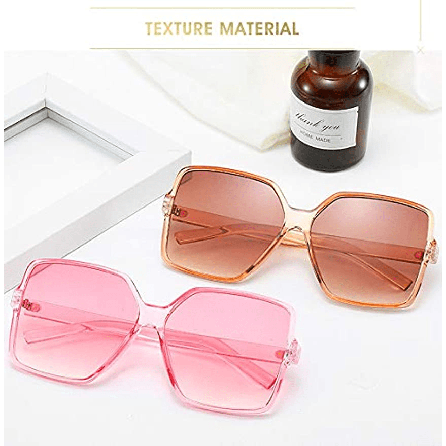 Women's Large Square Sunglasses Gradient UV400 Sun Shades