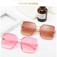 Women's Large Square Sunglasses Gradient UV400 Sun Shades