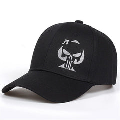 Punk Embroidered Skull Baseball Cap Breathable Wear Resistant Sunshade Sunscreen