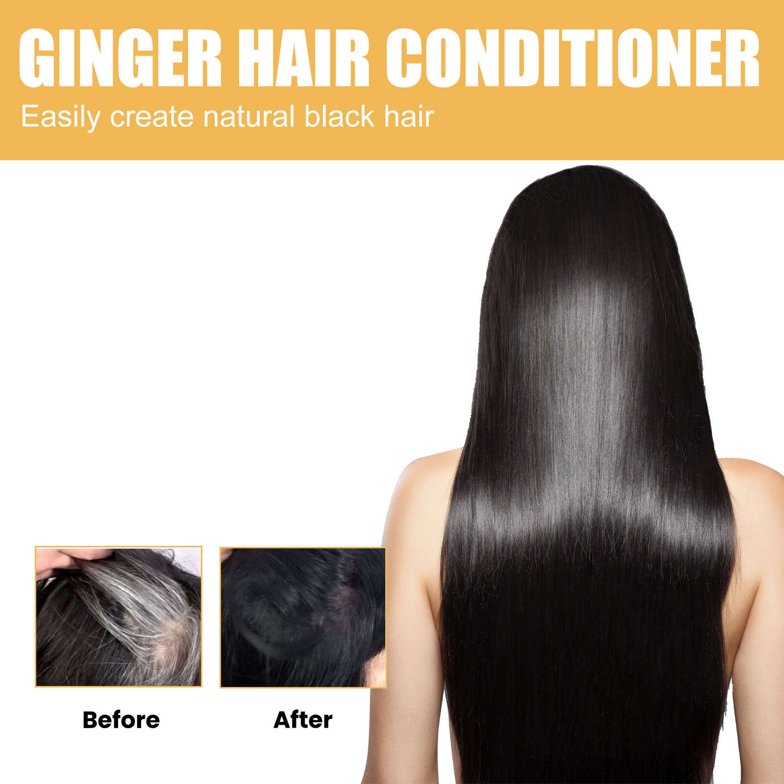 Ginger Extract Hair Smoothing Conditioner Deep Moisturizing Hair Care