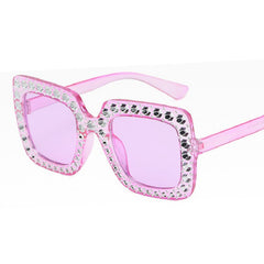 Men's Rhinestone Large Frame Sunglasses for Street Photography