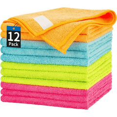 12pcs 250GSM Microfiber Car Cleaning Towel for Automobile Motorcycle Washing