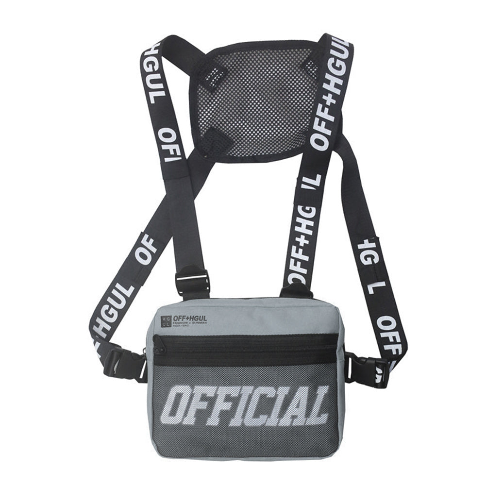 Men's Molle Shoulder Vest Bags Anti Theft Oxford Vest Chest Bags