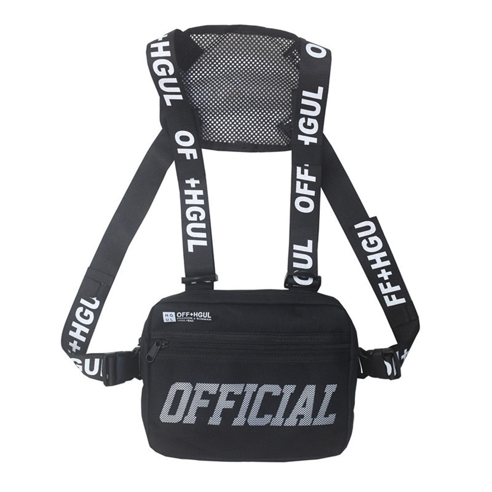 Men's Molle Shoulder Vest Bags Anti Theft Oxford Vest Chest Bags