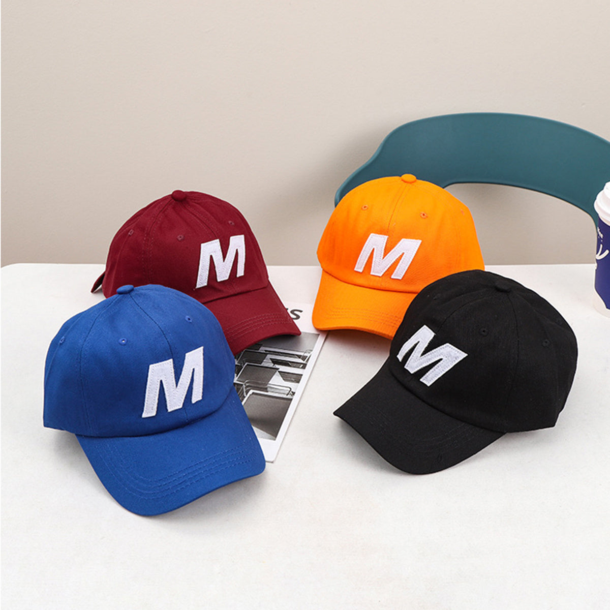 Embroidery Baseball Cap Casual Solid Cotton Dad Hats