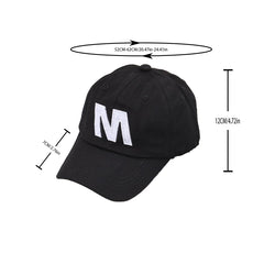 Embroidery Baseball Cap Casual Solid Cotton Dad Hats