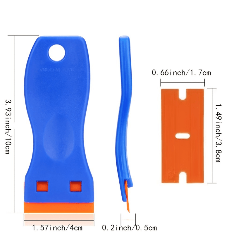 Plastic Razor Blade Scraper with 2 Scrapers and 10 Blades