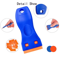 Plastic Razor Blade Scraper with 2 Scrapers and 10 Blades