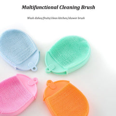 TPE Soft Bristle Cleaning Brush- Kitchen & Shower Cleaning, Reusable
