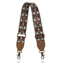 Vintage Flower Pattern Adjustable Bag Strap For Shoulder Bag