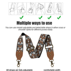 Vintage Flower Pattern Adjustable Bag Strap For Shoulder Bag