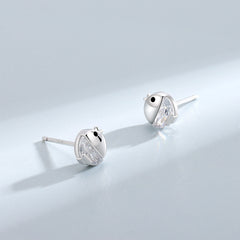 Rhinestone Fish 925 Sterling Silver Stud Earrings & Fashion Jewelry for Women