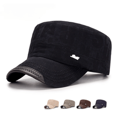 Men's Square Letter Flat Cap Light Cotton Sunshade Hat